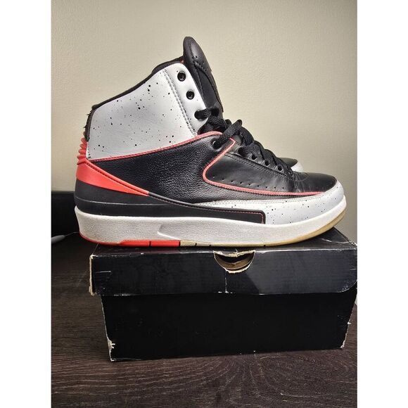 Nike Air Jordan 2 Mens 13 Black 2014 Infrared Cement 23 Sneaker Shoes 385475-023